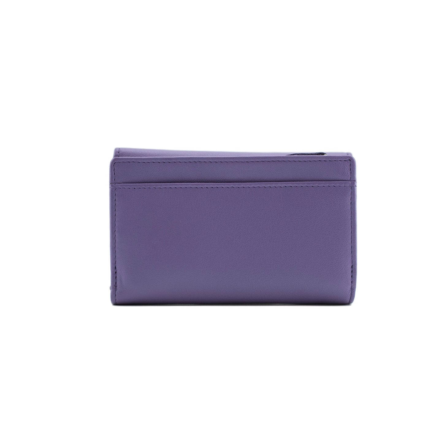 Amana Tri Fold Leather Purse - Purple