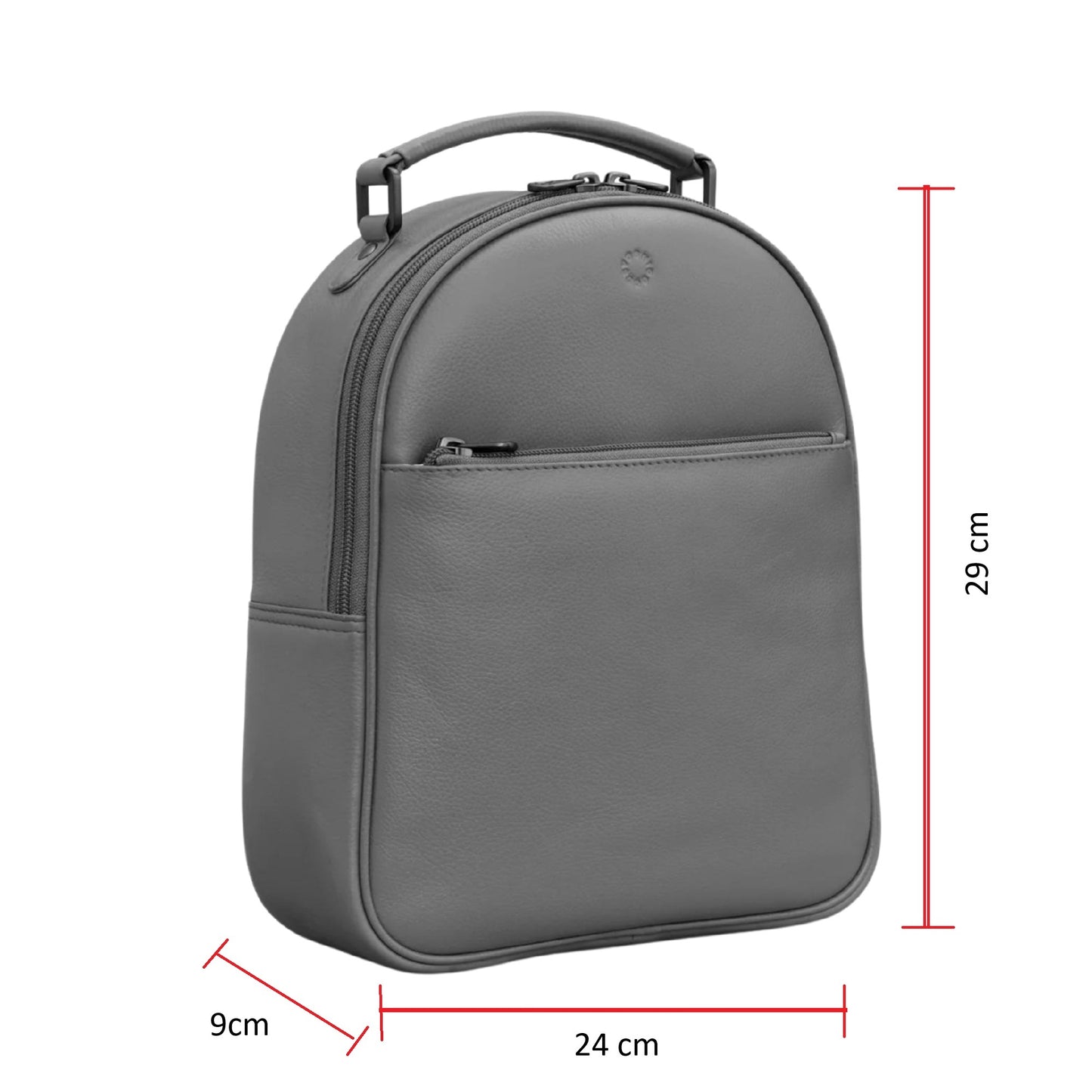Cherry Bookworm Leather Backpack - Red