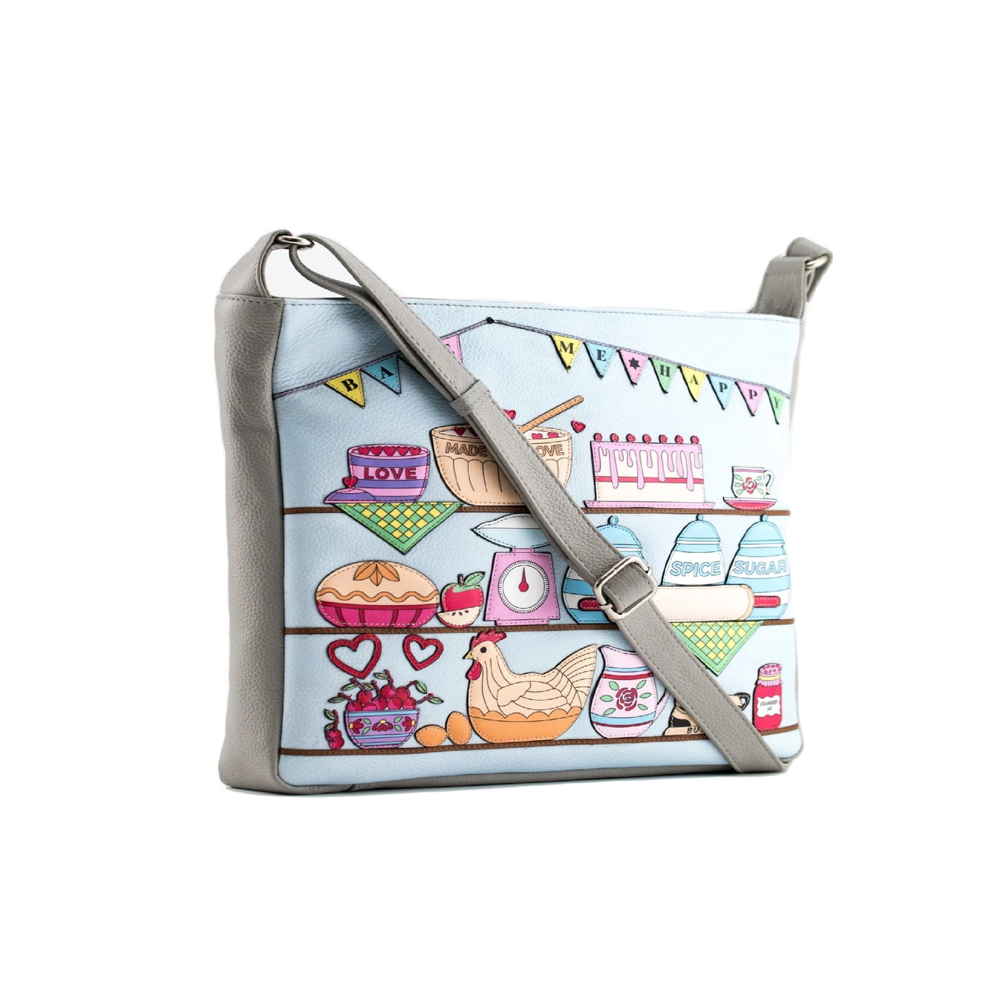 Bake Me Happy Crossbody Leather Bag