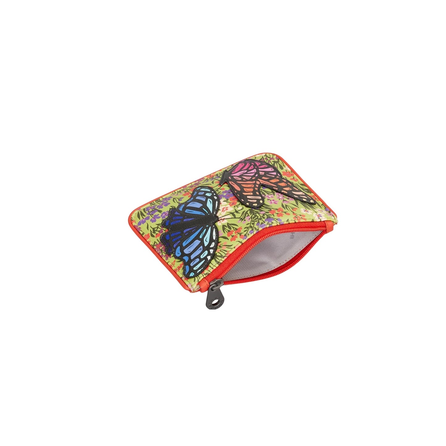 Beautiful Butterflies Leather Purse - Red