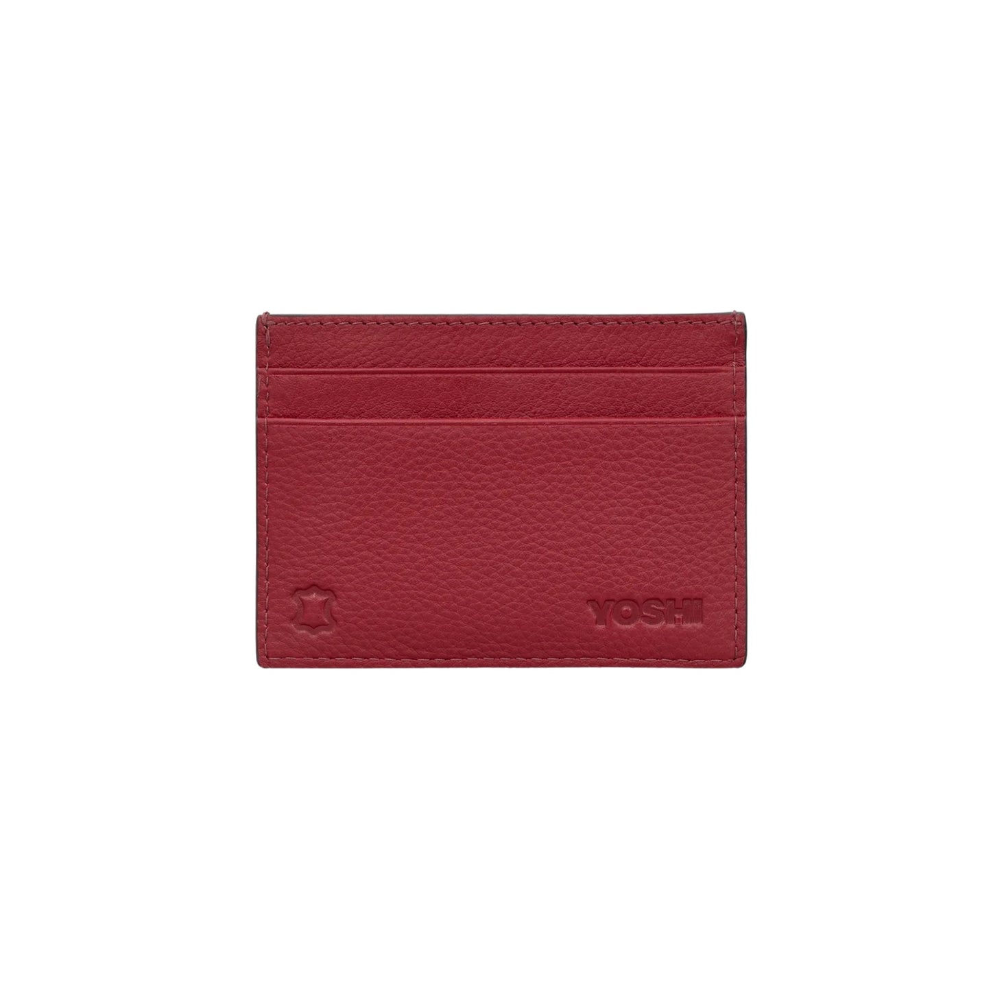 Cherry Bookworm Card & Coin Leather Purse - Red