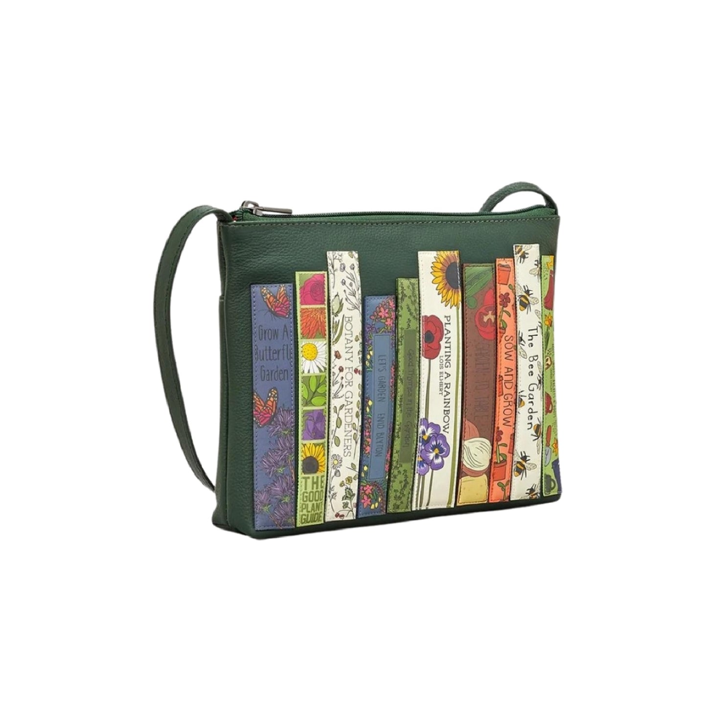 Green Fingers Leather Crossbody Bag - Green