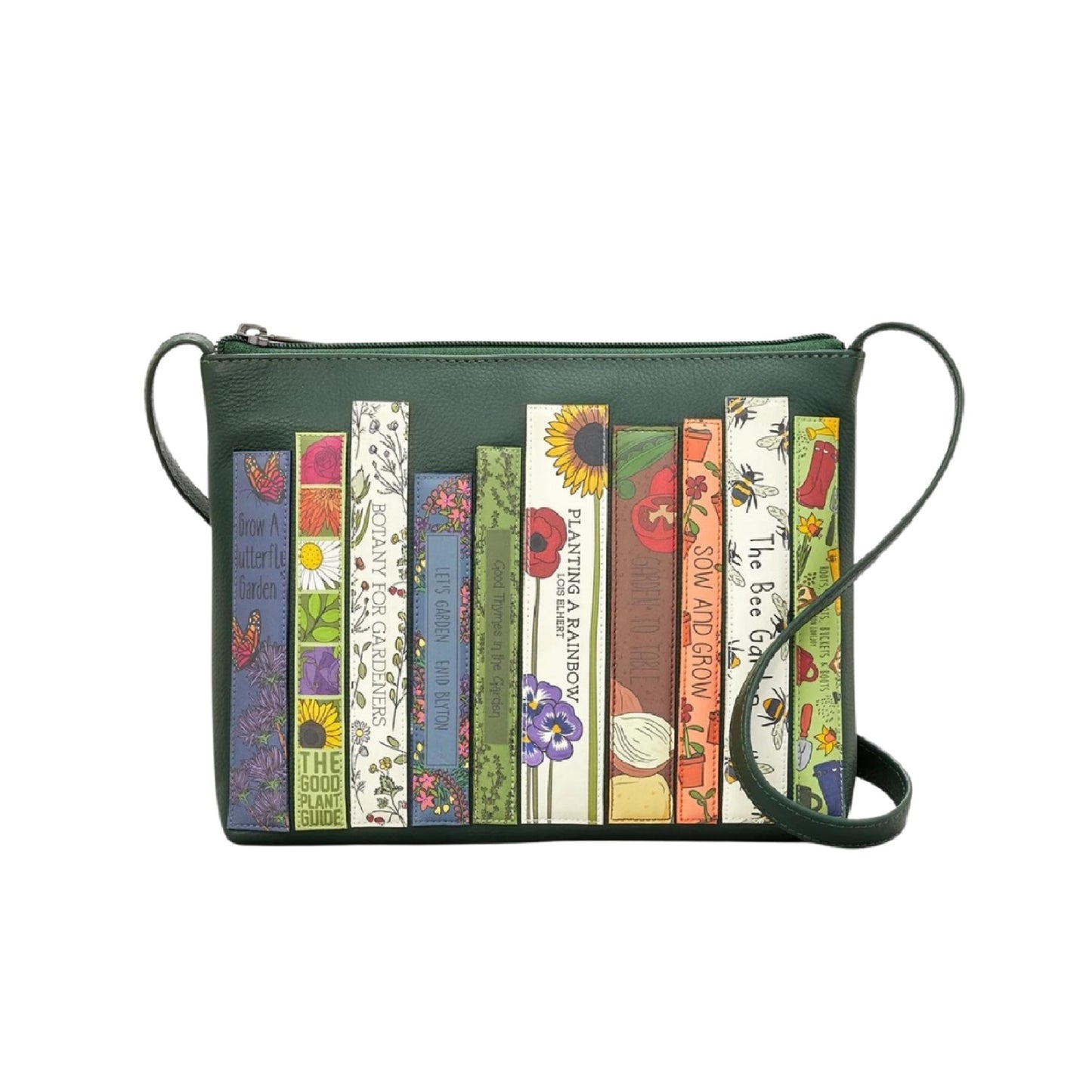 Green Fingers Leather Crossbody Bag - Green