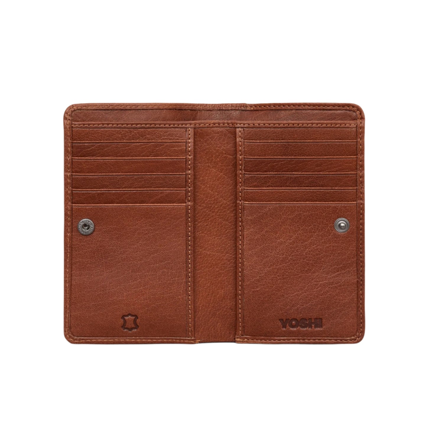 Highland Cow Oxford Leather Purse - Brown Harris Tweed