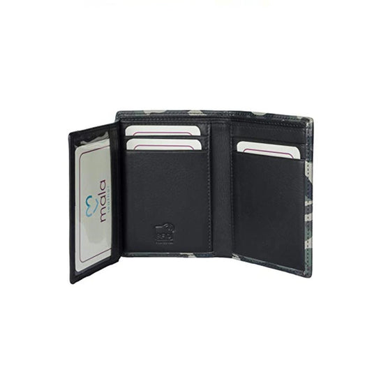 Men's Printed Compact Leather Wallet  - Camouflage