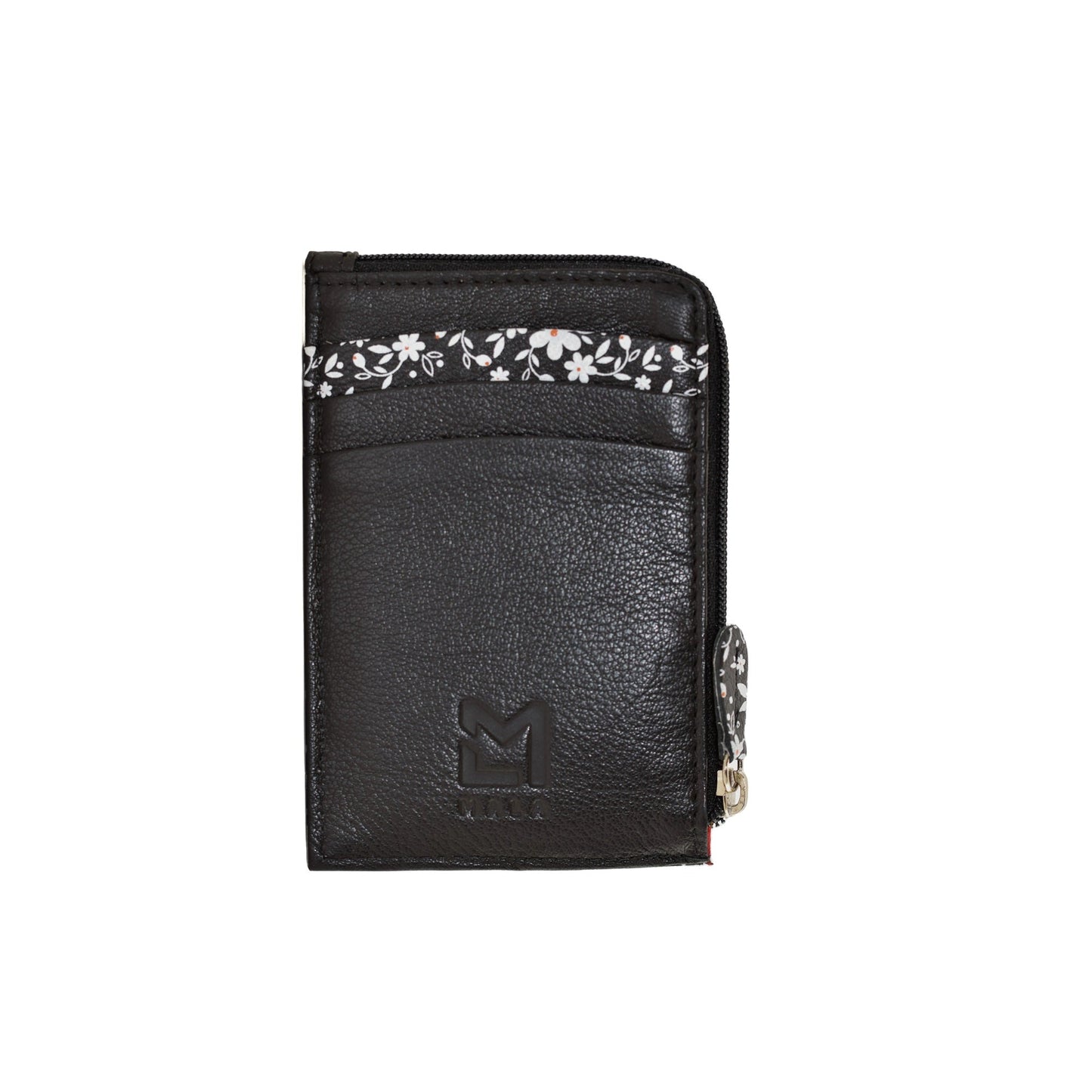 Maisie Leather Card & Coin Purse - Black