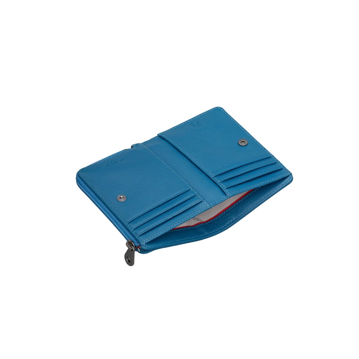 Peacock Plume Leather Purse - Blue
