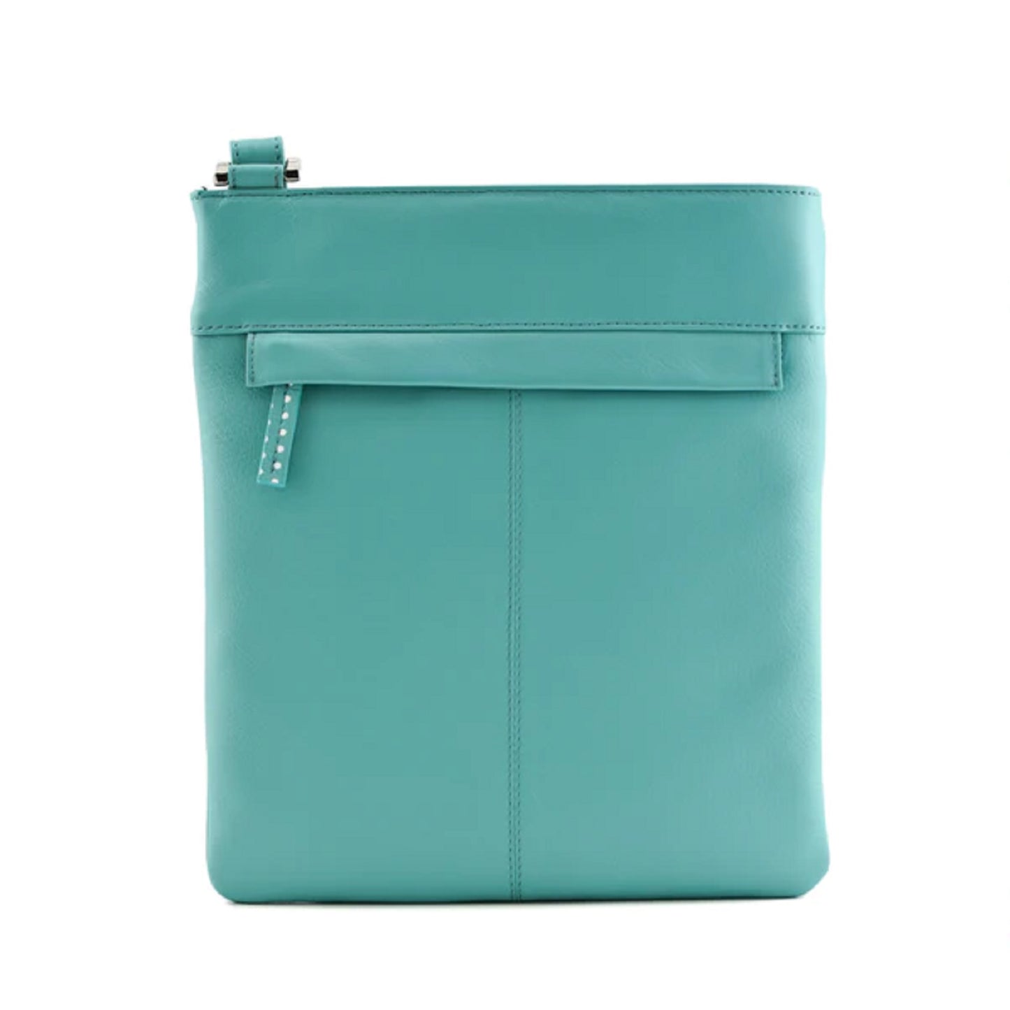 Moonflower Slim Leather Crossbody - Turquoise