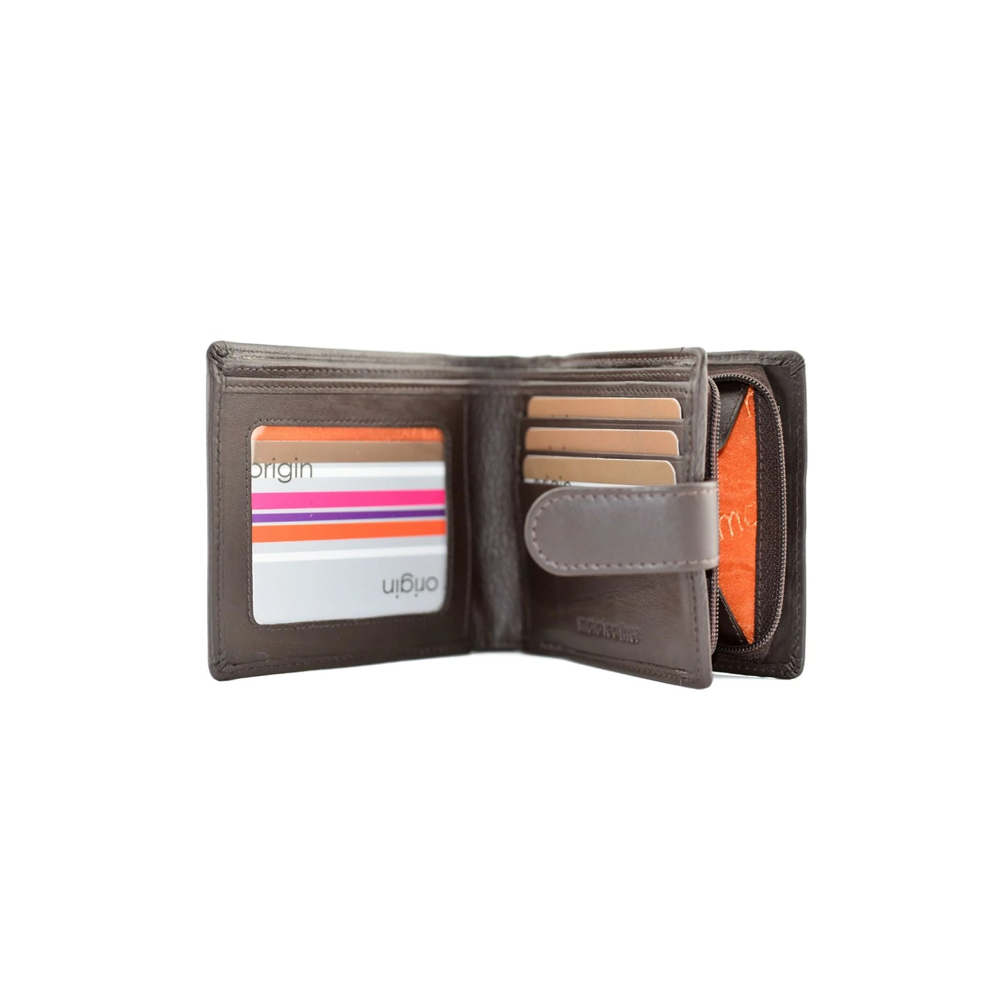 Men's Origin Tab Wallet with Zipped Tray Coin Pocket - Brown