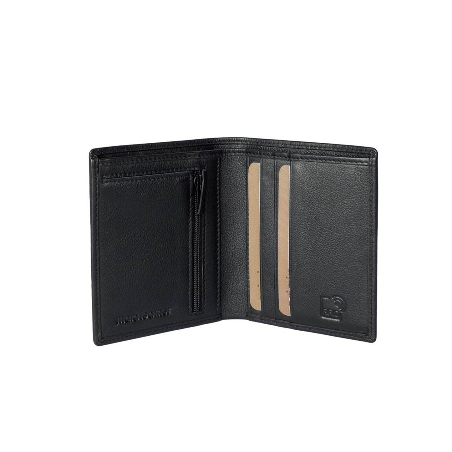 Men's Origin Shirt Wallet with Coin - Black Leather