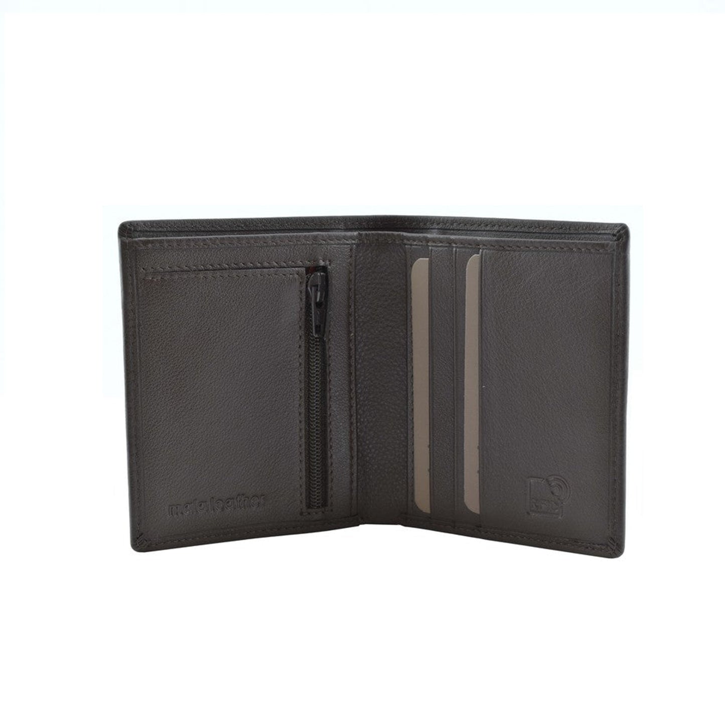 Men's Origin Shirt Wallet with Coin - Brown Leather
