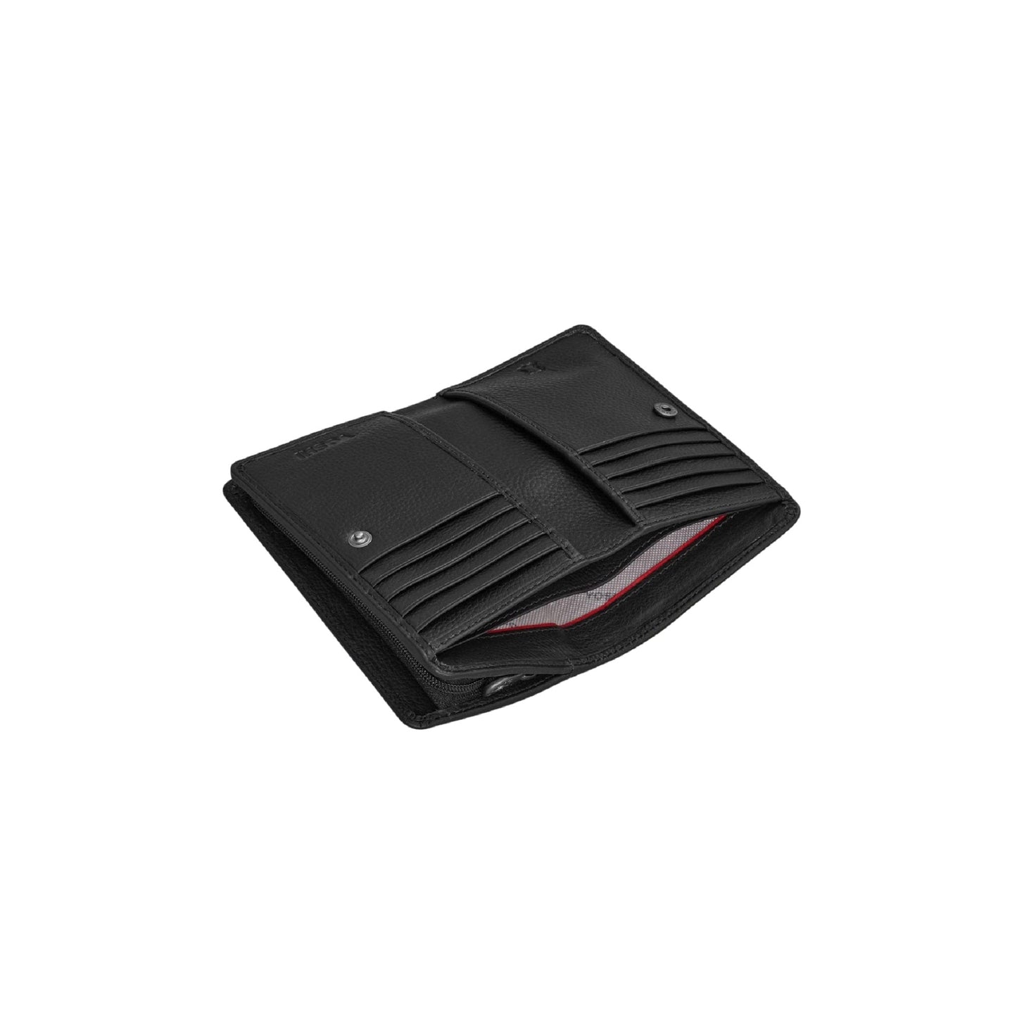 Bookworm Oxford Leather Purse - Black
