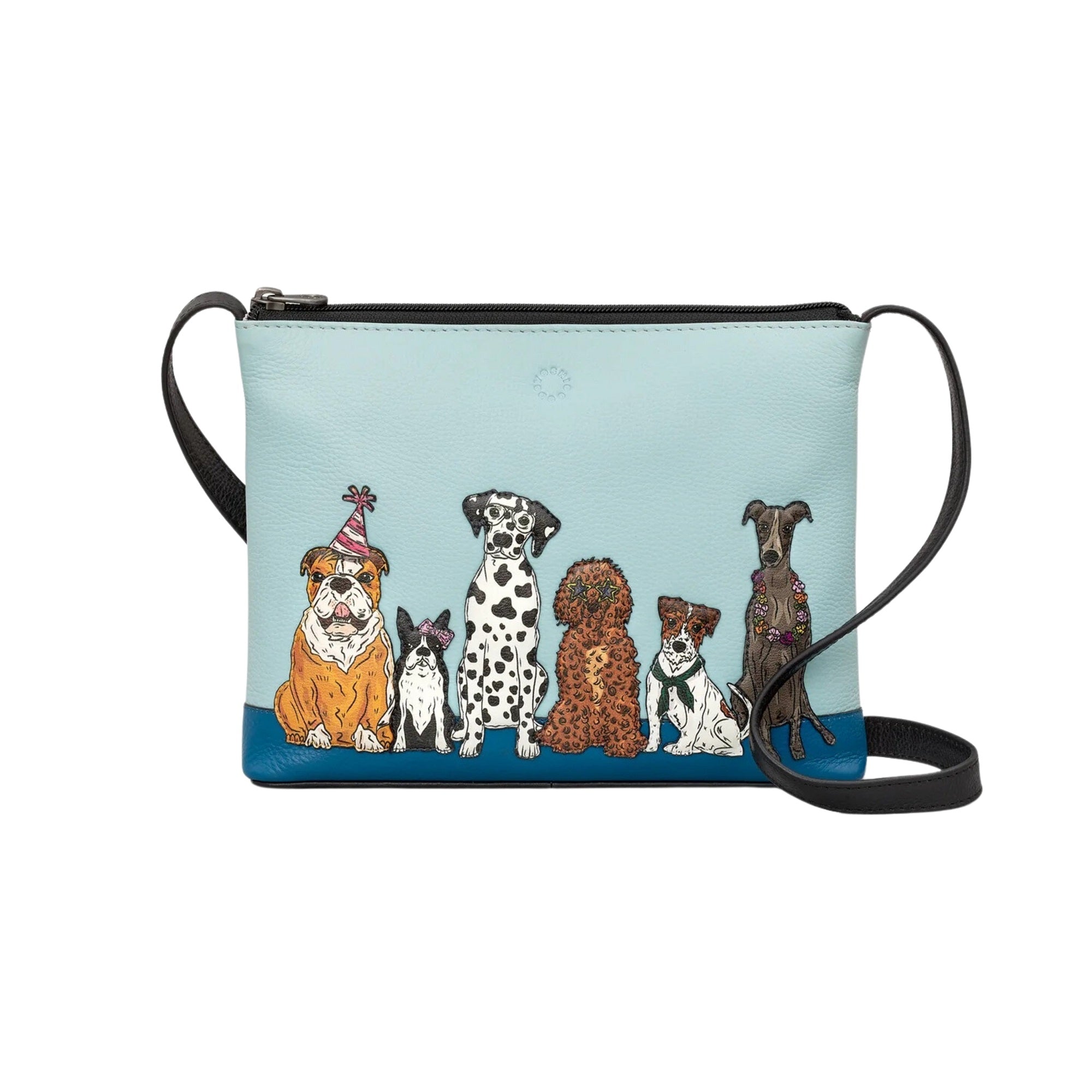Party Dogs Leather Crossbody Bag Snazzy Shop NZ