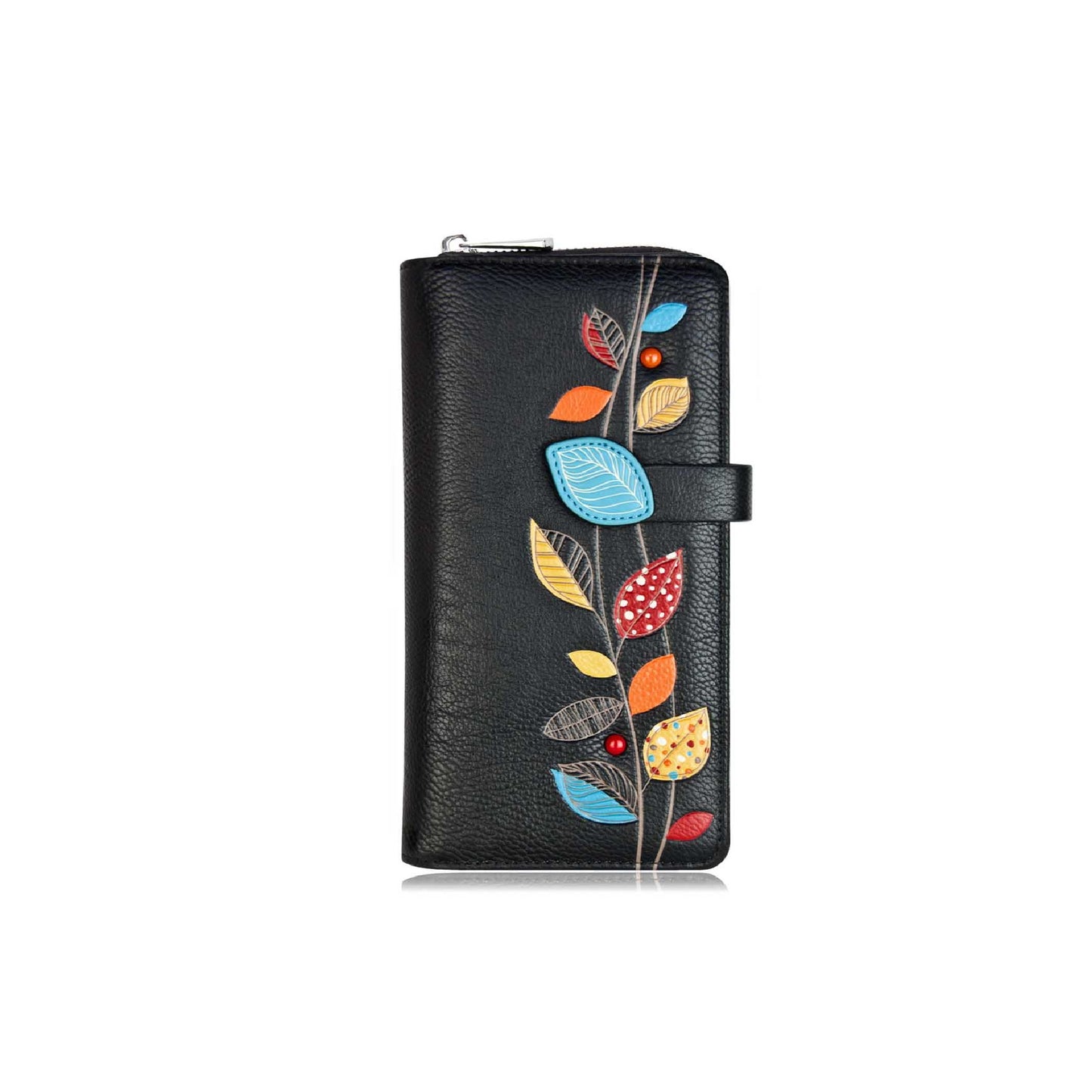 Petal Clutch Wallet - Black