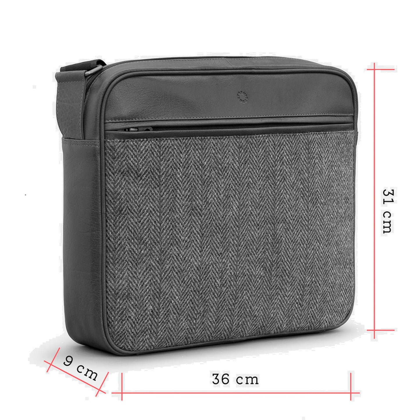 Ridgewood Leather Messenger Bag - Black