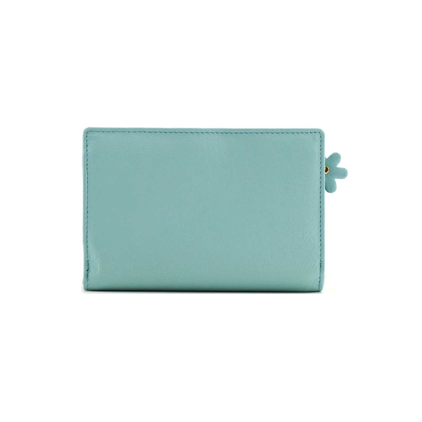 Shiloh Large Tri Fold Leather Purse - Green