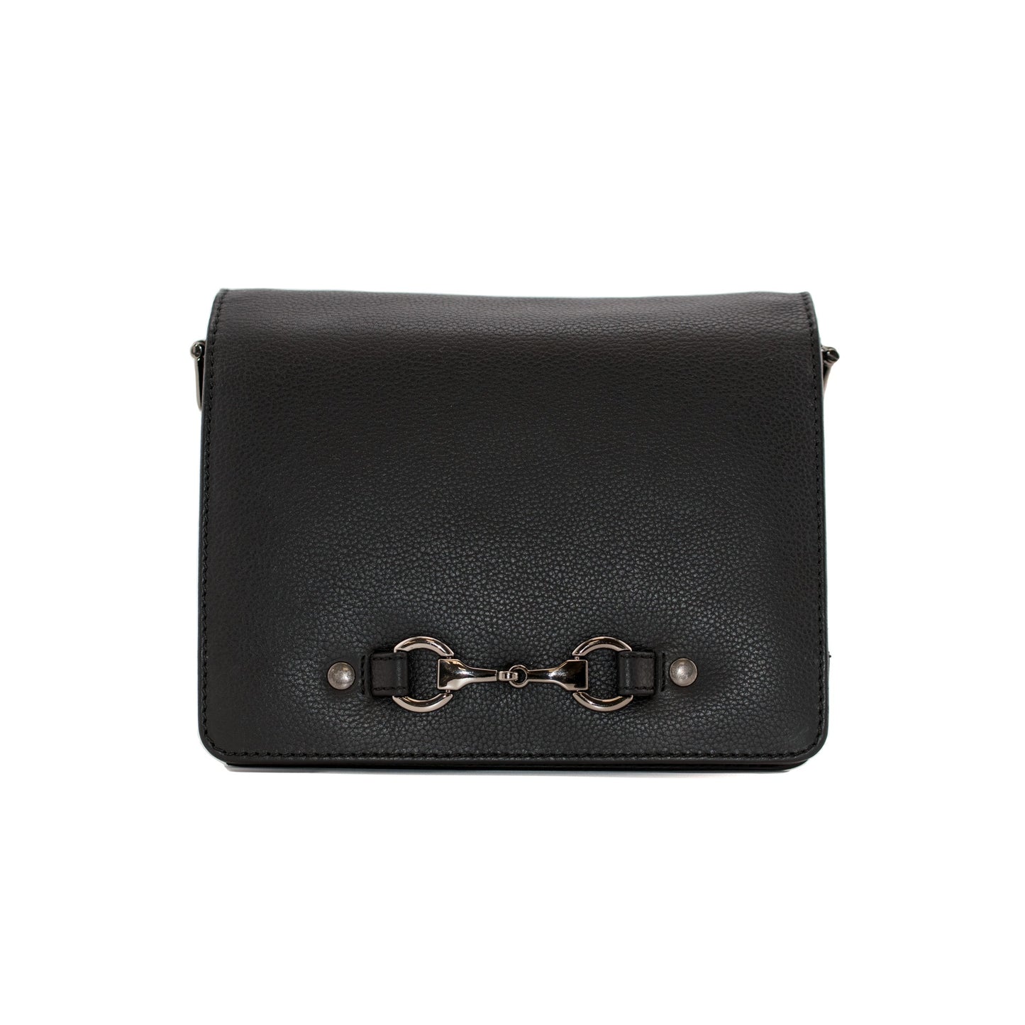 Steed Flab Leather Bag - Black