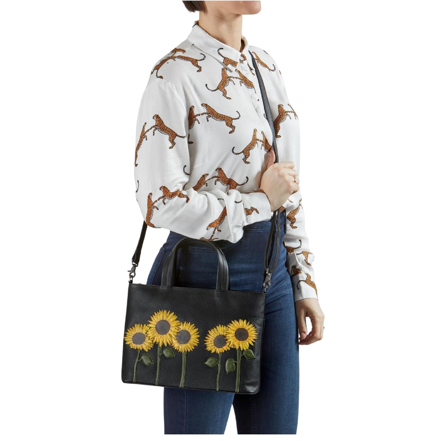 Sunflower Leather Grab Bag and Wallet Bundle