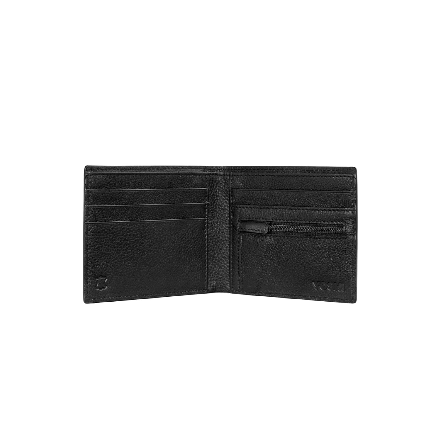Lightening Bolt Men's Leather Wallet - Black