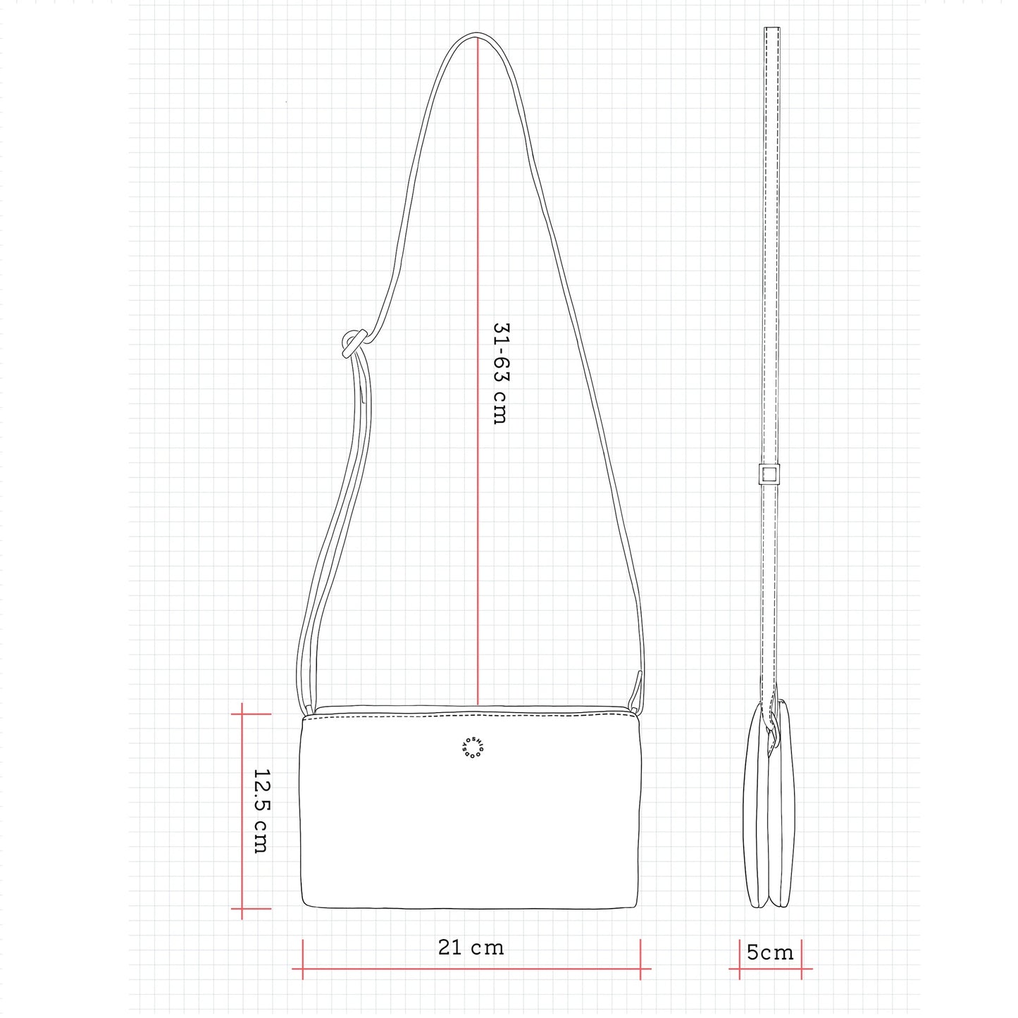Logan Leather Crossbody Bag - Petrol Blue