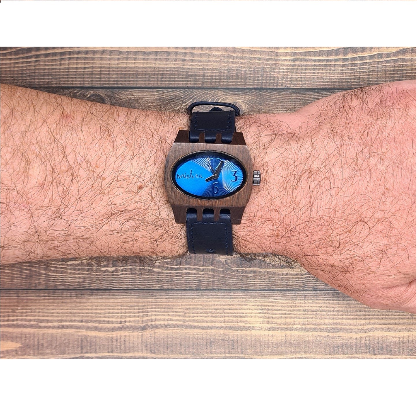 Kamera Navy Wooden | Men's Watch