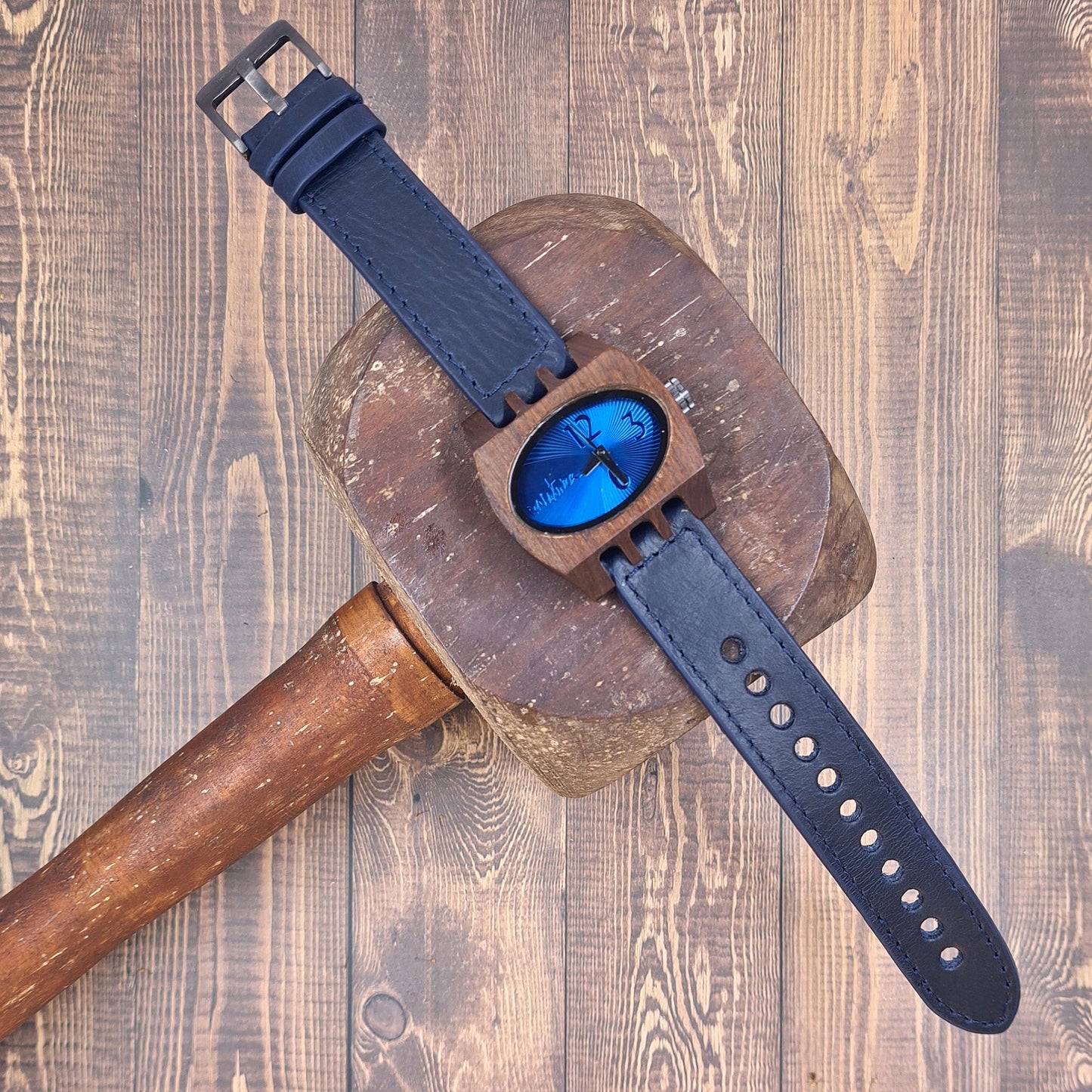 Kamera Navy Wooden | Men's Watch