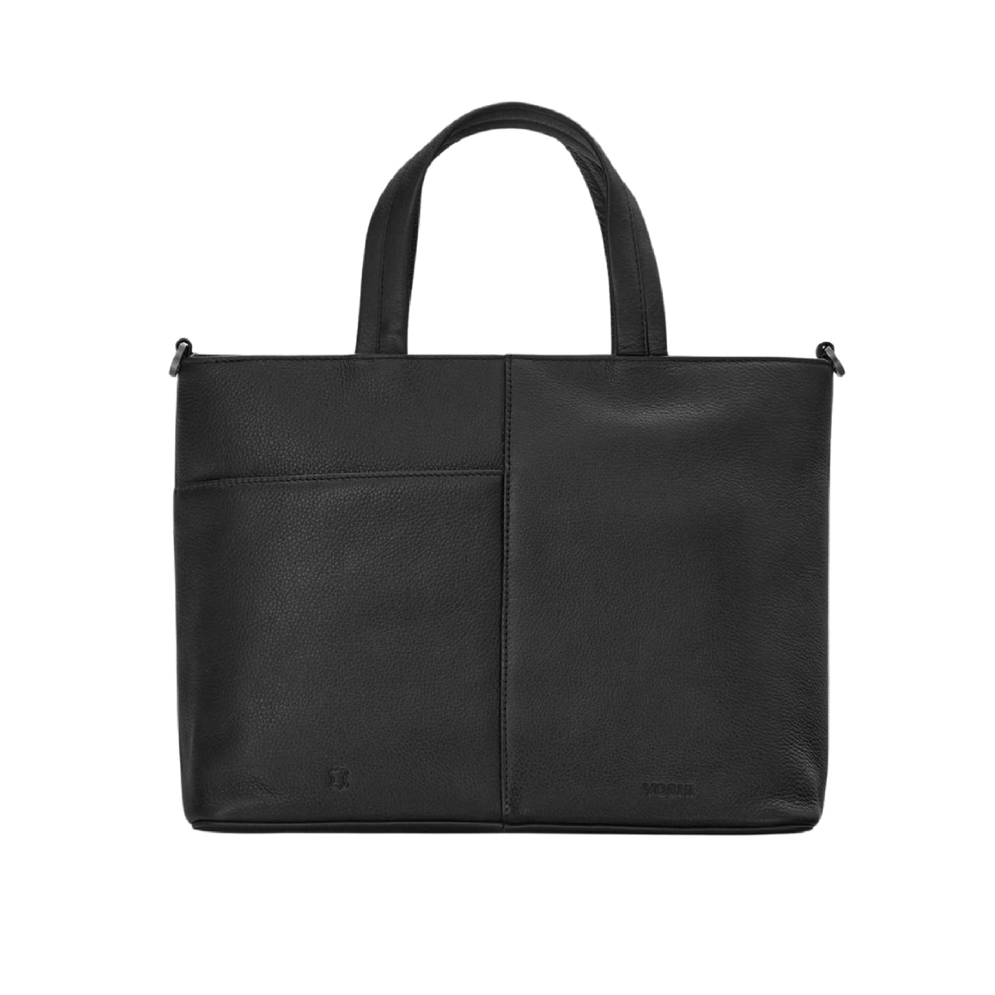 Amongst Butterflies Leather Grab Bag - Black