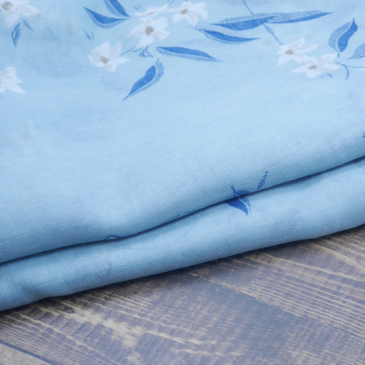 Light Blue Flower Scarf