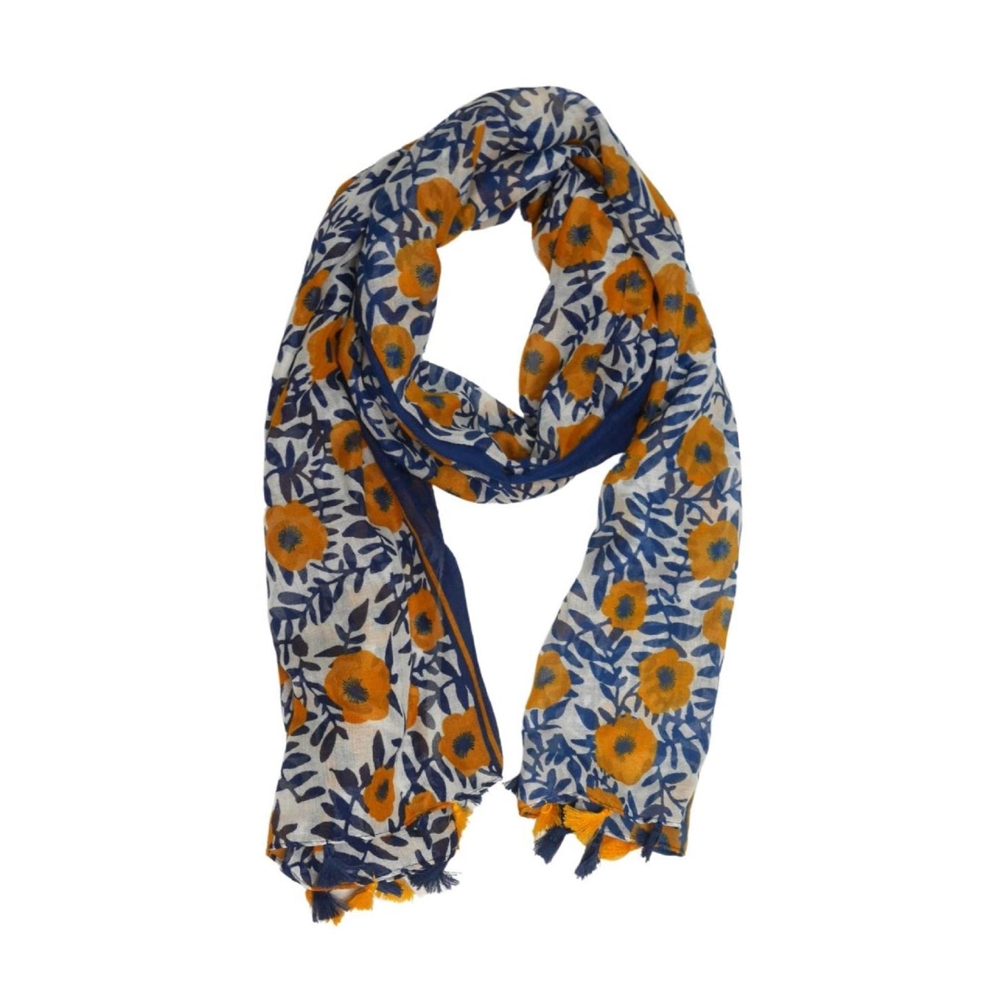 Orange Flower Scarf