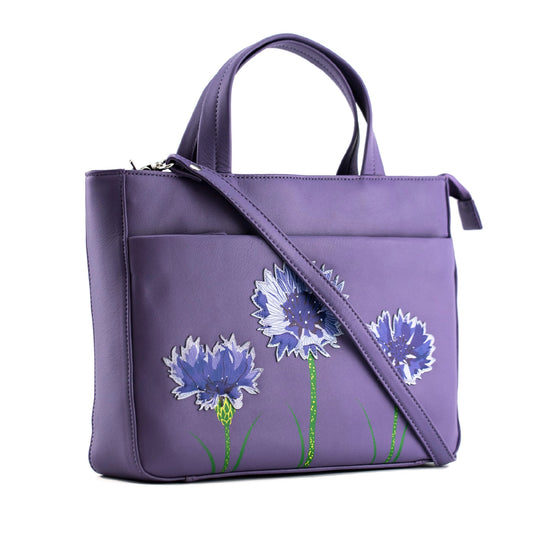 Amana Multi Way Leather Grab Bag - Purple