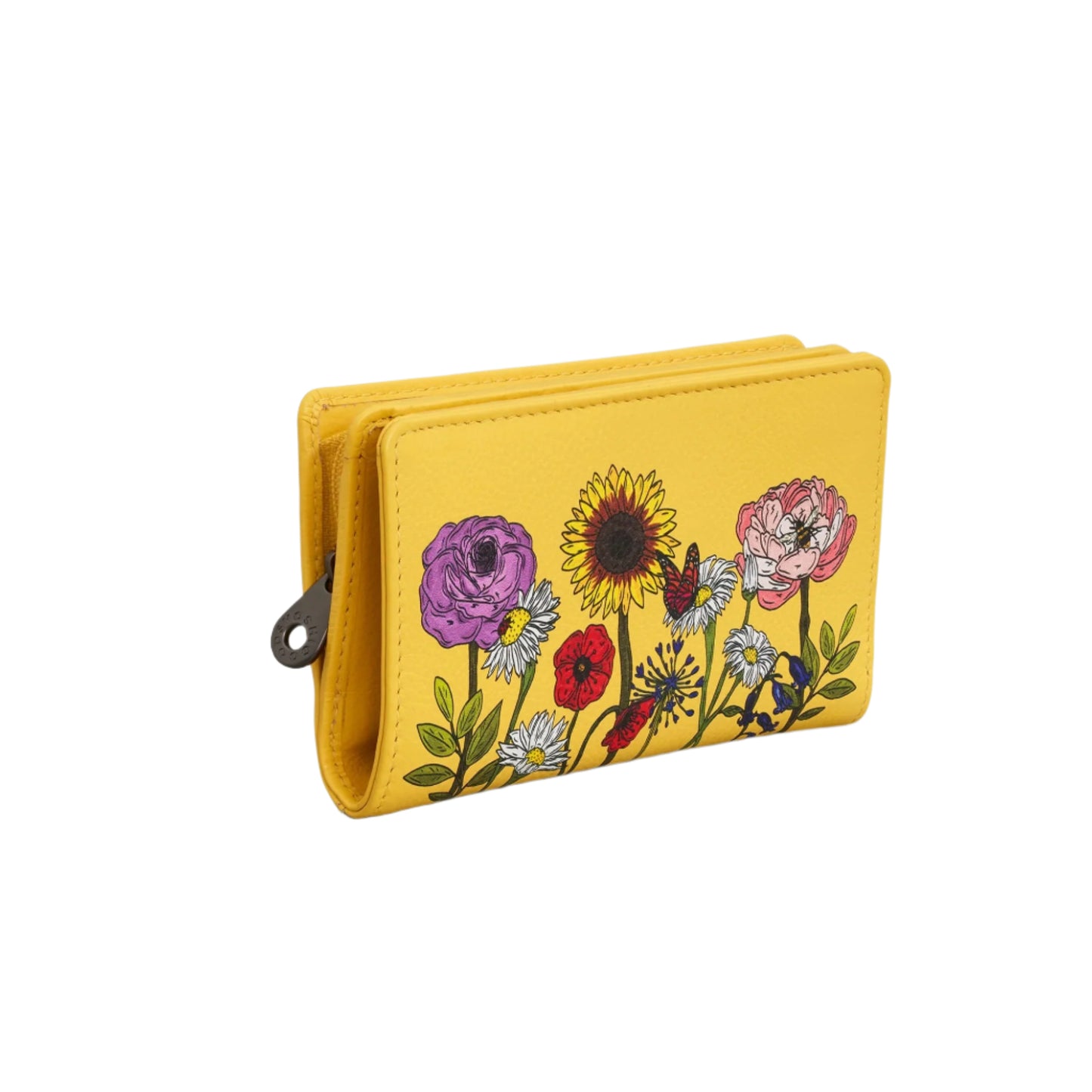 Wildflowers Oxford Leather Purse - Yellow