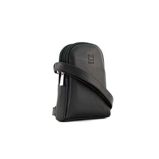 Anishka Leather Mini Crossbody Bag - Black