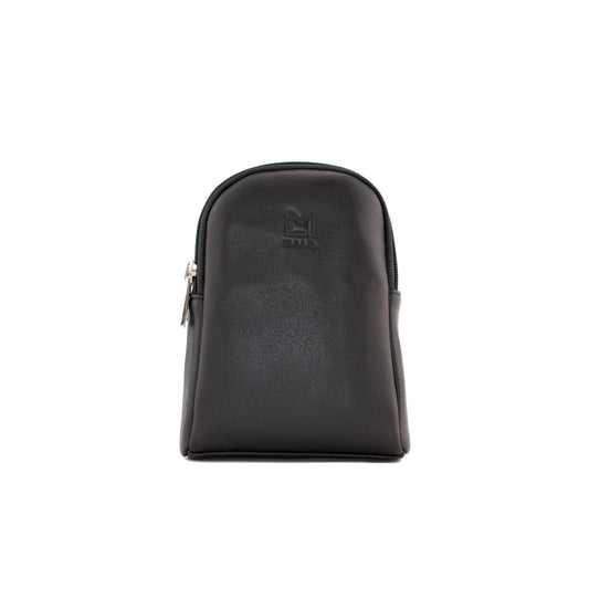 Anishka Leather Mini Crossbody Bag - Black