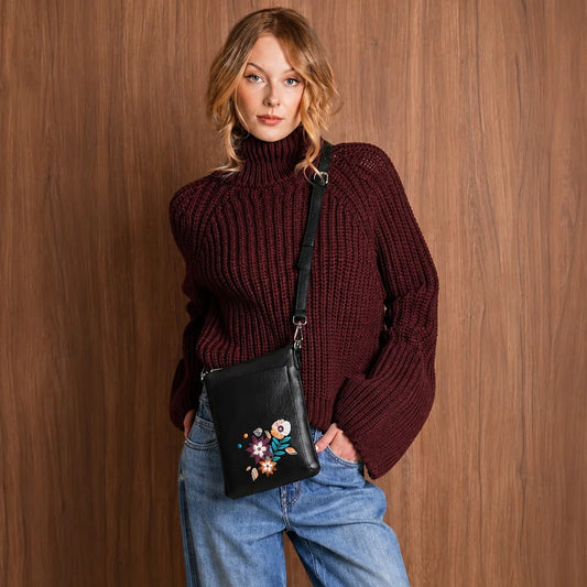 Aster Crossbody Bag- Black