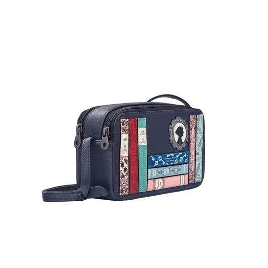 Jane Austen Bookworm Porter Crossbody Bag - Navy