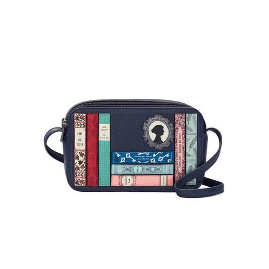 Jane Austen Bookworm Porter Crossbody Bag - Navy