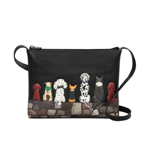 Bark to Bark Leather Crossbody Bag - Black