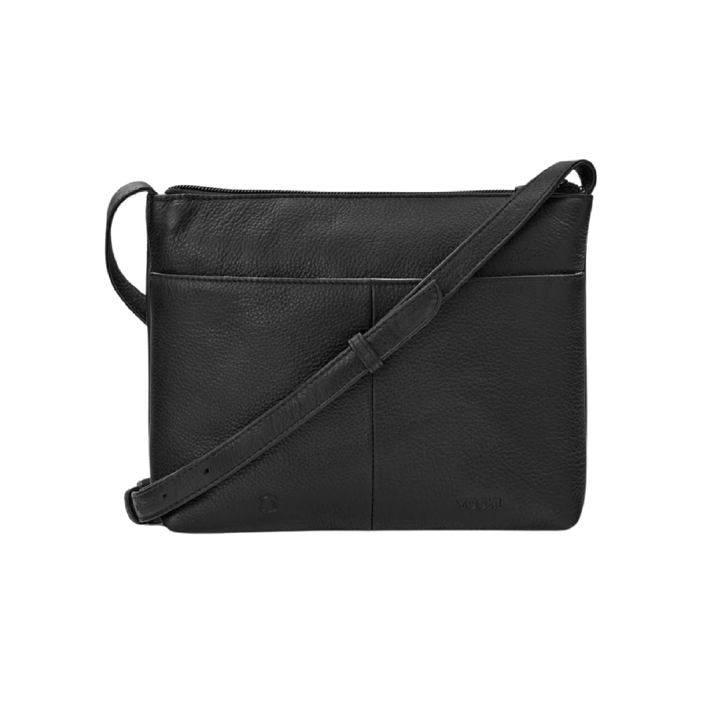 Horror Bookworm Leather Crossbody Bag - Black