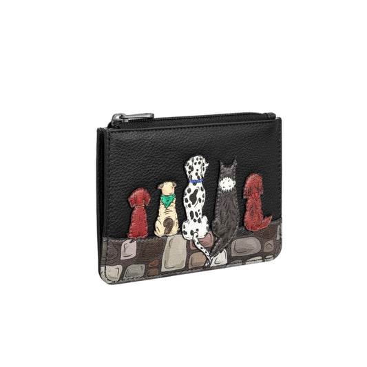 Bark to Bark Card & Coin Leather Purse - Black