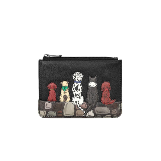 Bark to Bark Card & Coin Leather Purse - Black