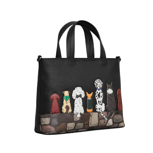 Bark to Bark Leather Grab Bag - Black