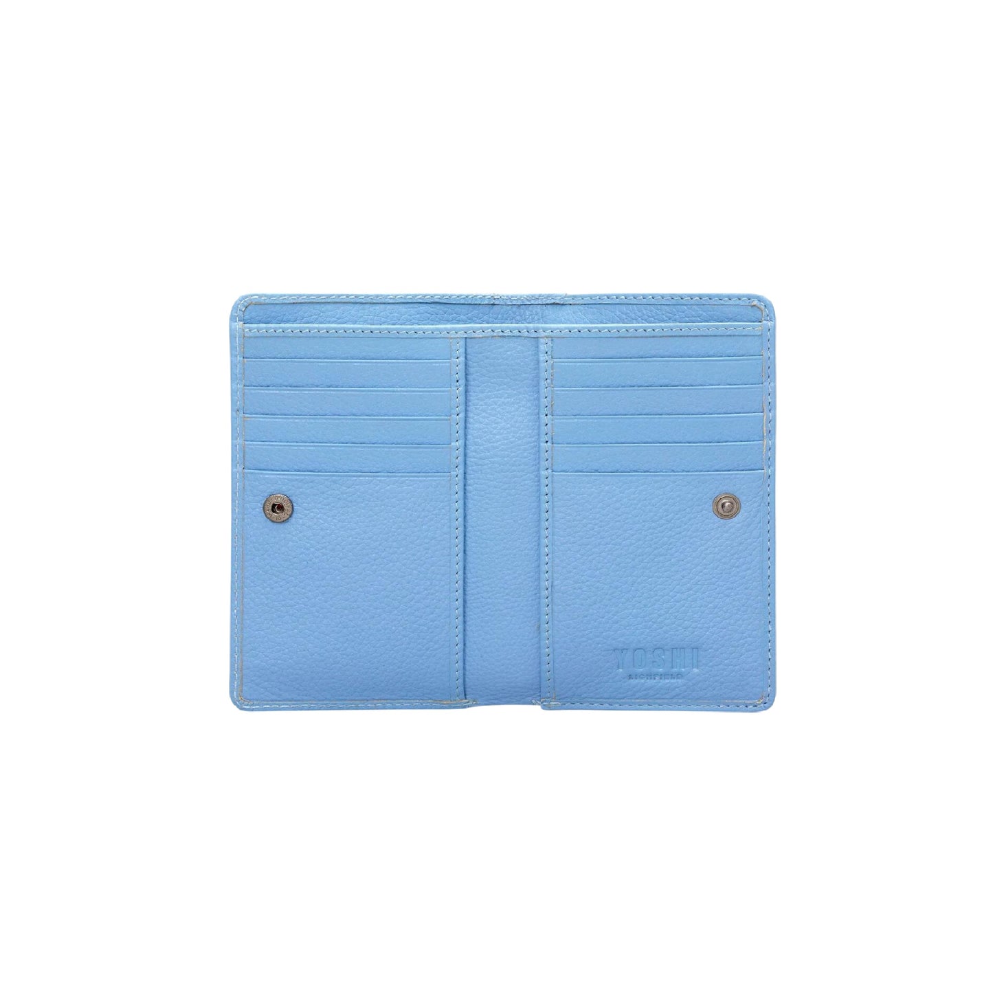 Bee Happy Oxford Leather Purse - Blue