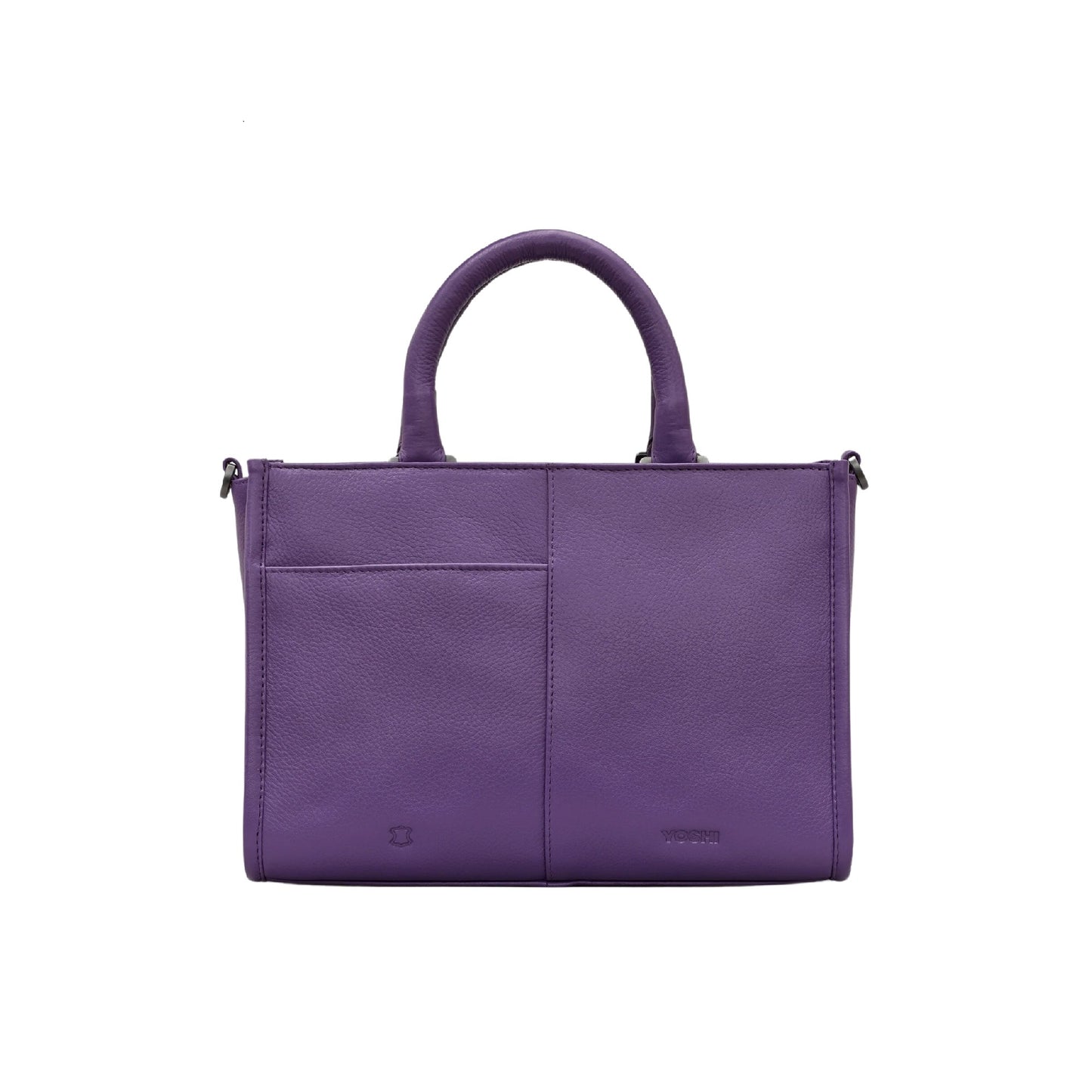 Bees Love Lavender Leather Grab Bag - Plum