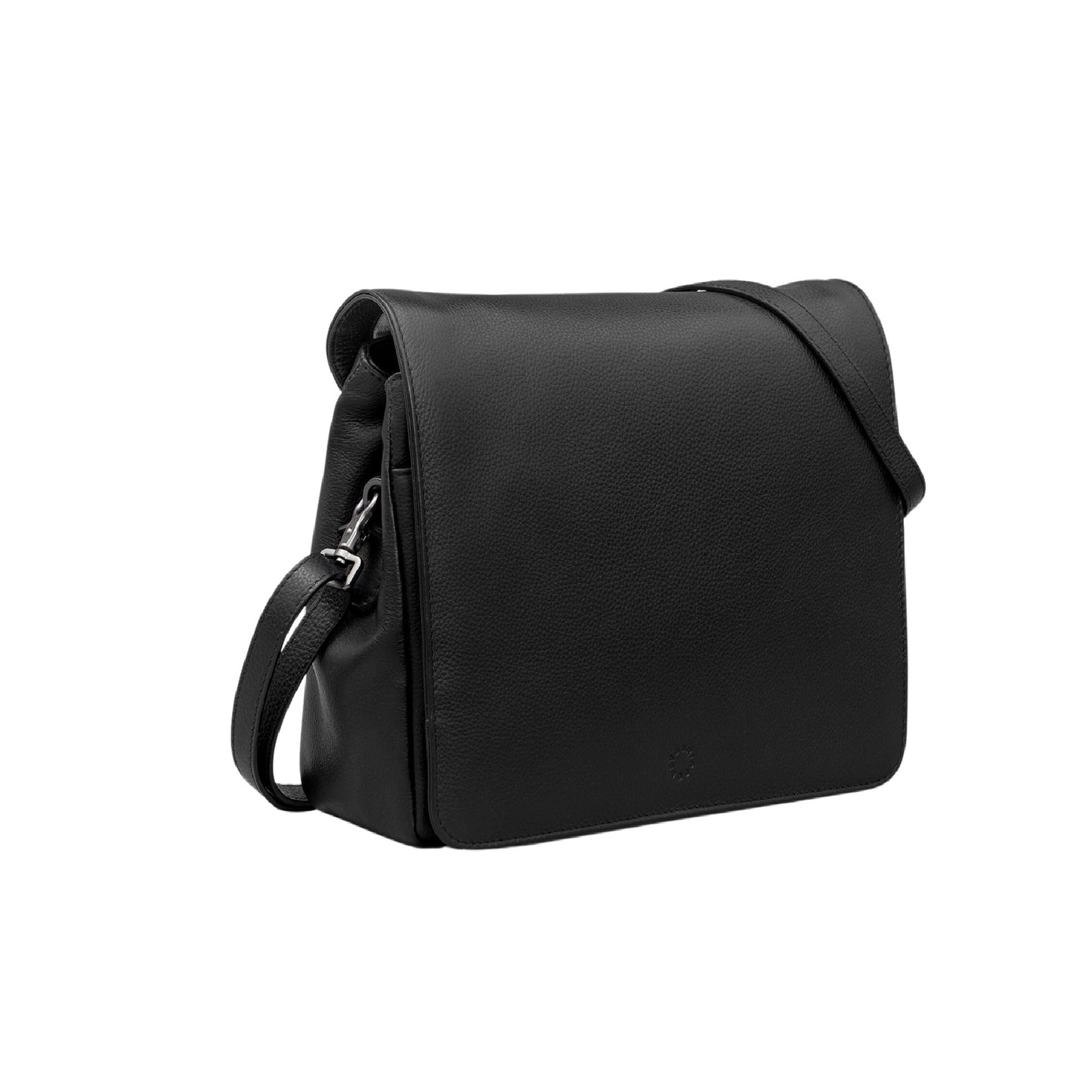 Bexley Flap over Leather Bag - Black