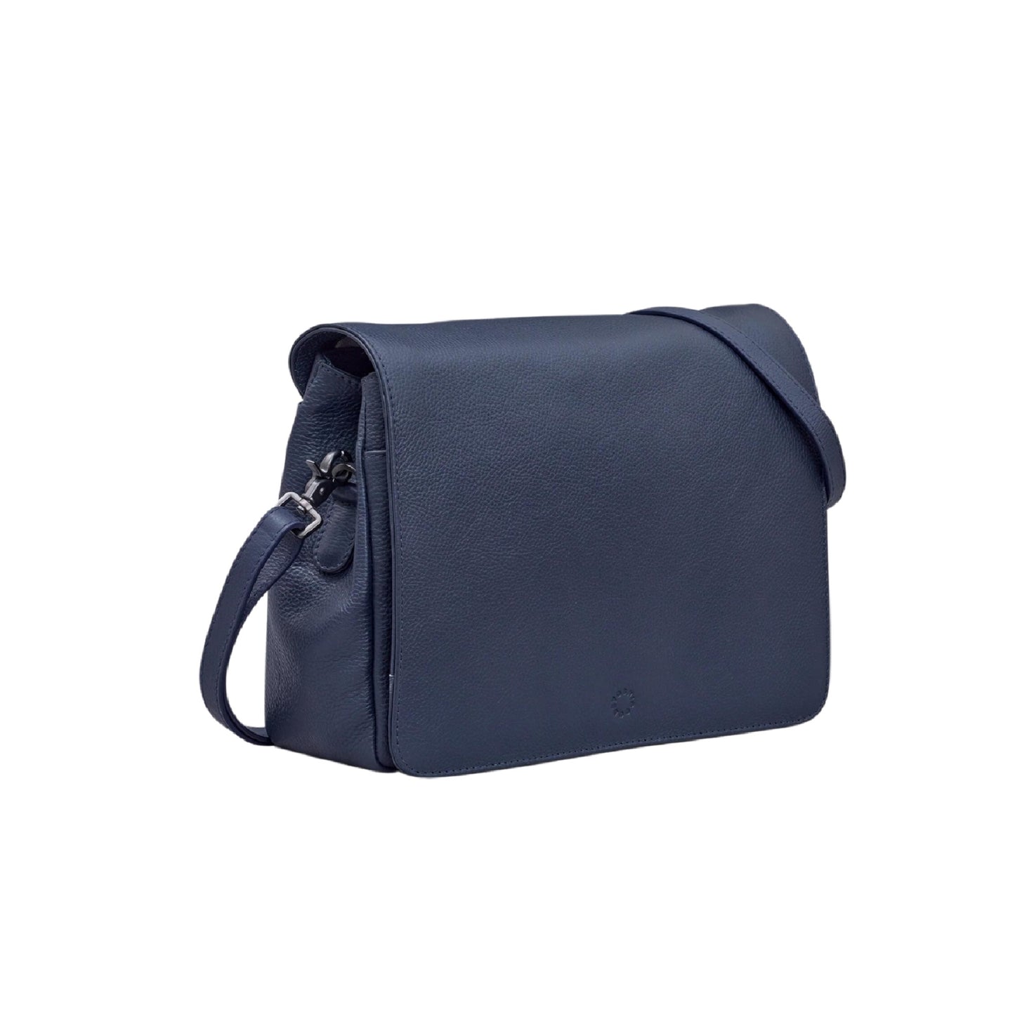 Bexley Flap over Leather Bag - Navy