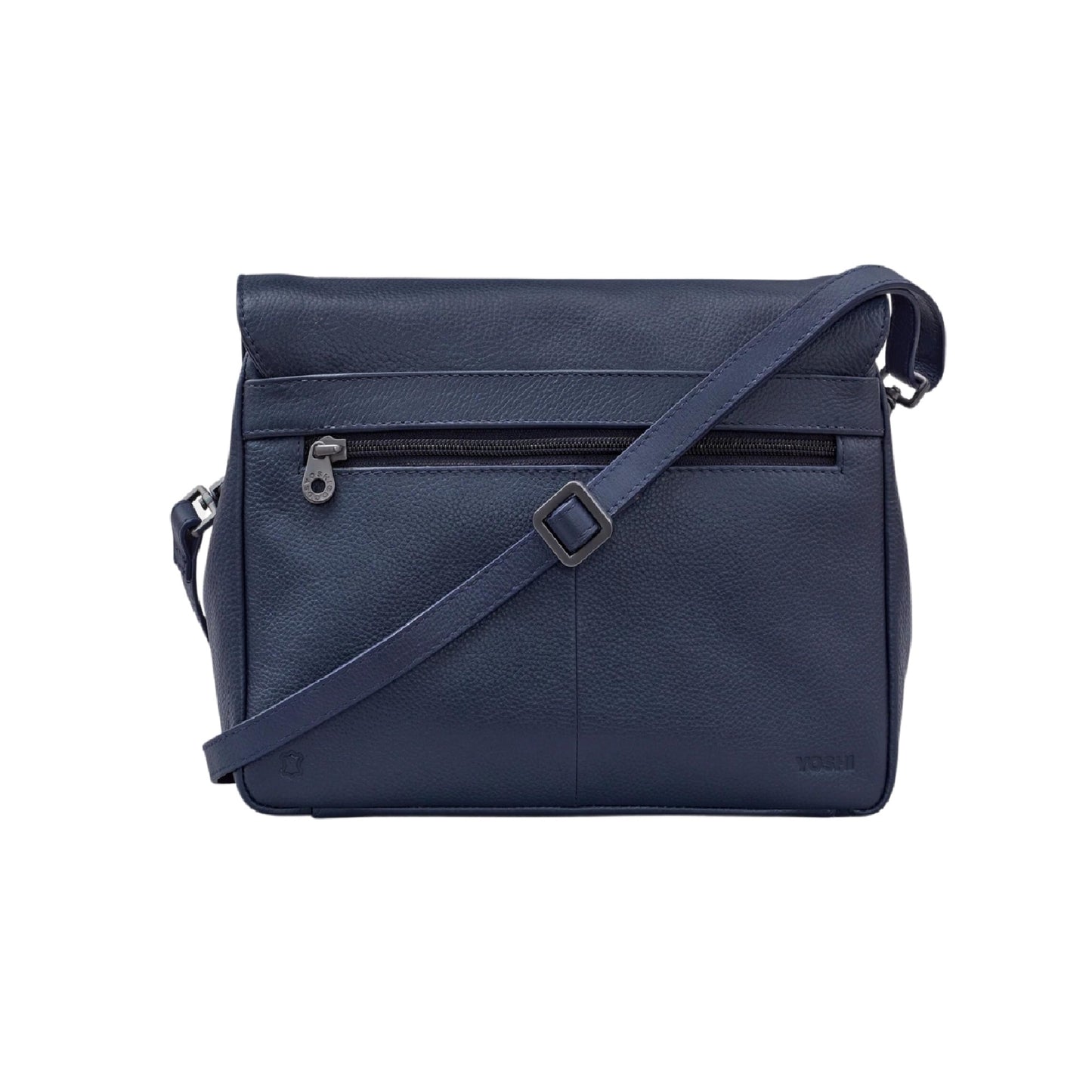 Bexley Flap over Leather Bag - Navy