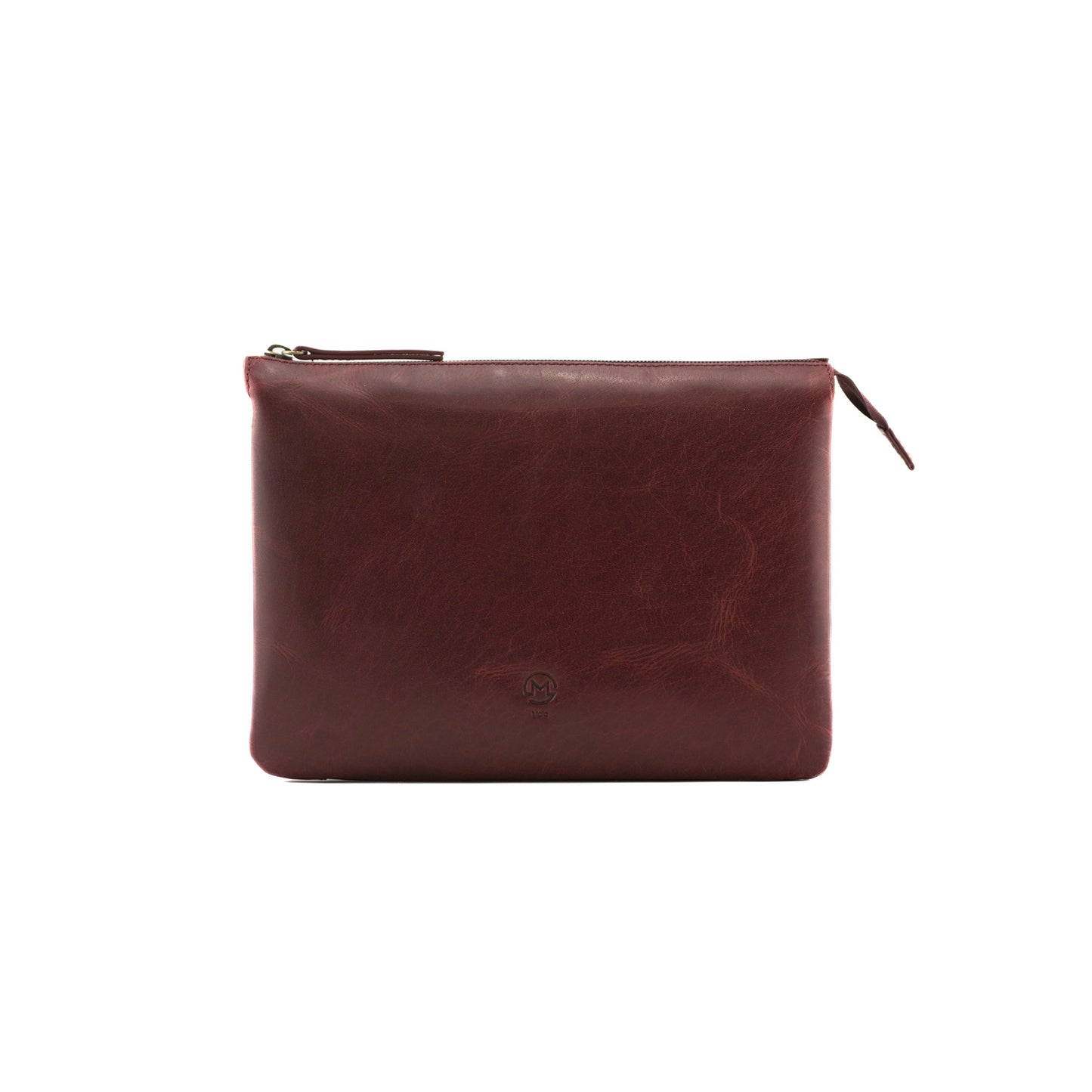 Bloomsbury Triple Compartment Crossbody Leather Bag - Burgundy
