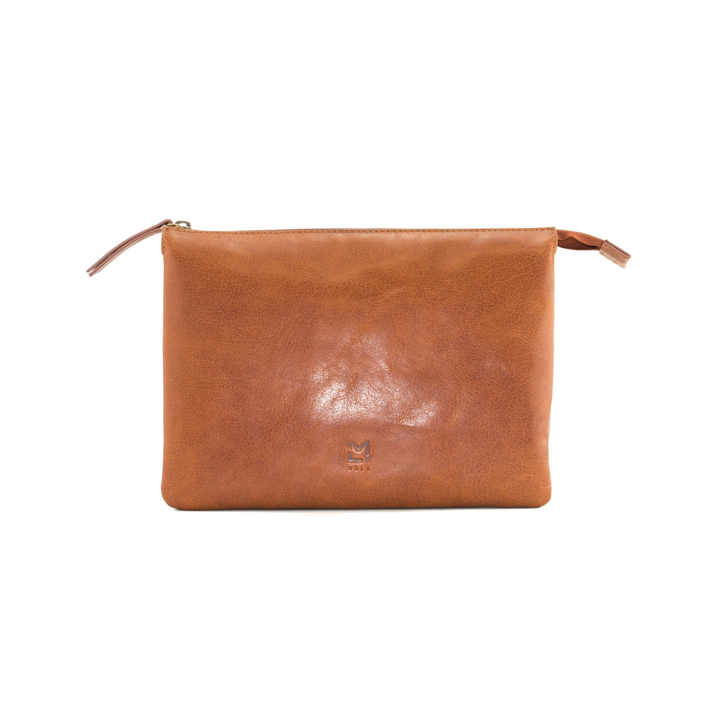 Bloomsbury Triple Compartment Crossbody Leather Bag - Tan
