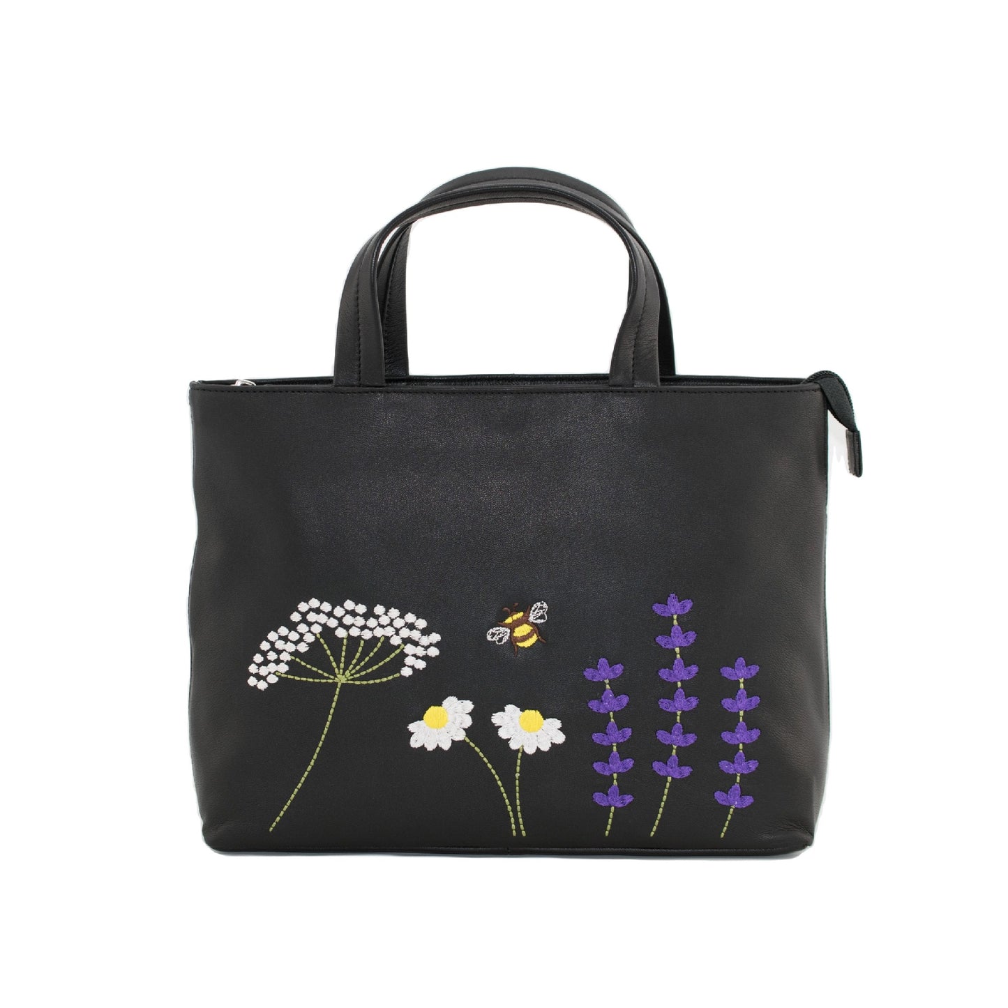 Blossom Multi Way Leather Grab Bag - Black