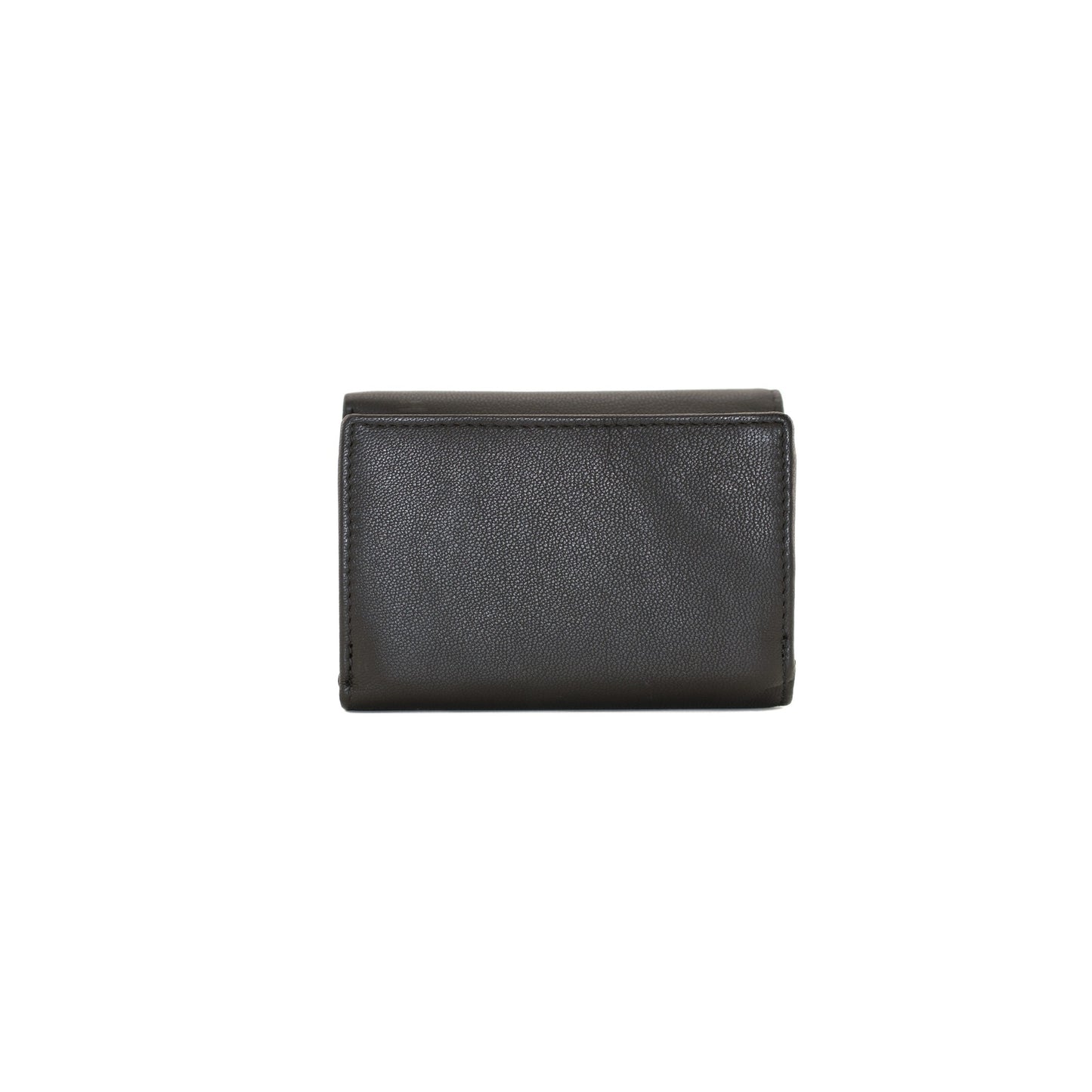 Juno Tri-Fold Midi Leather Purse - Black